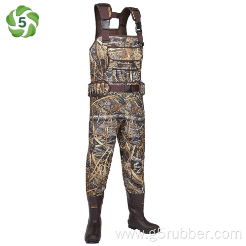 Mens hunting waders thinsulation rubber boots